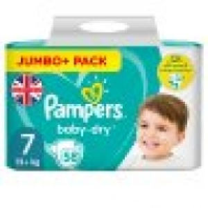 Tesco  Pampers Baby Dry Size 7 Jumbo+ Pack 5