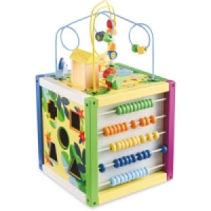 Aldi  Wooden Dinosaur Activity Cube