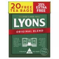 EuroSpar Lyons Original Blend Tea Bags 25% Extra Free