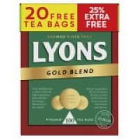 EuroSpar Lyons Gold Blend Tea Bags 25% Extra Free