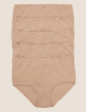 M&s Collection 5pk Cotton Lycra® Full Briefs