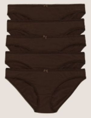 M&s Collection 5pk Cotton Rich Low Rise Bikini Knickers