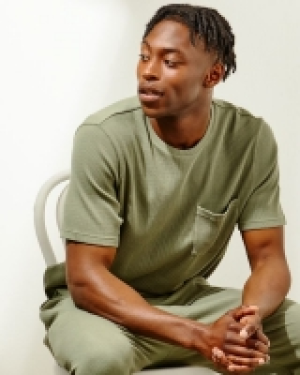 Waffle Crew Neck Pyjama T-Shirt