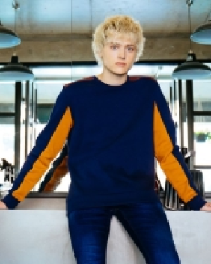 Paul Galvin Navy Crew Sweatshirt