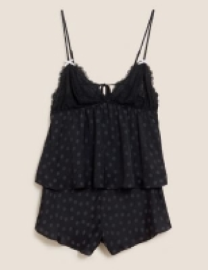 Boutique Satin Polka Dot Camisole Pyjama Set