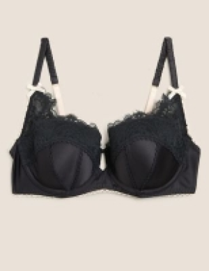 Boutique Satin & Lace Underwired Balcony Bra A-E