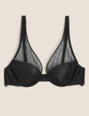 Marks and Spencer Boutique Spot Embroidery Underwired Plunge Bra A-E