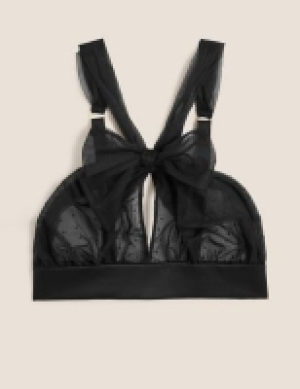 Marks and Spencer Boutique Spot Embroidery Non Wired Bow Bralette