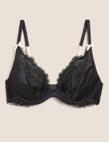 Marks and Spencer Boutique Satin & Lace Underwired Plunge Bra A-E