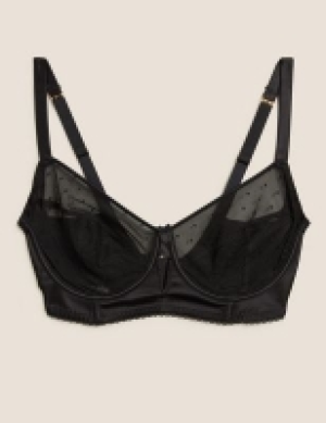 Marks and Spencer Boutique Spot Embroidery Non Padded Balcony Bra F-H