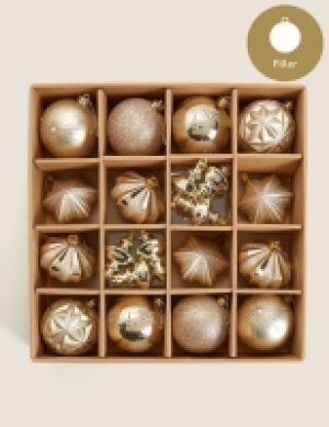 20 Pack Gold Baubles