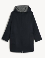 Marks and Spencer Jaeger Pure Wool Reversible Hooded Coat