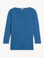 Marks and Spencer Jaeger Jersey Scoop Neck 3/4 Sleeve Top