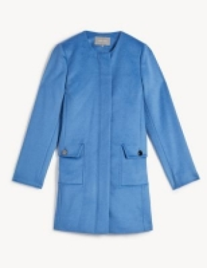 Pure Wool Collarless Tailored Coat 192.00 €