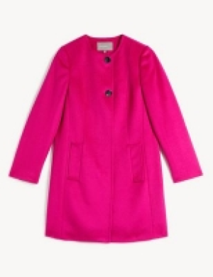Jaeger Pure Wool Collarless Tailored Coat