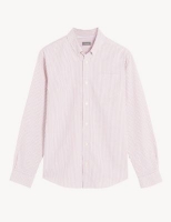 Marks and Spencer Jaeger Pure Cotton Striped Oxford Shirt
