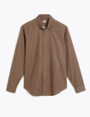 Jaeger Regular Fit Pure Cotton Tile Print Shirt