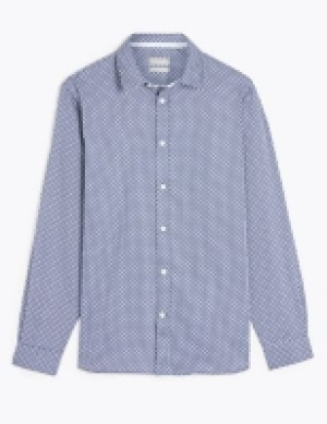 Jaeger Pure Cotton Geometric Print Shirt