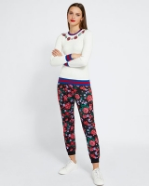 Savida Floral Print Jogger Bottoms