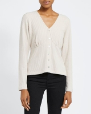 Waffle Button Front Top