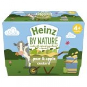 Heinz By Nature - Fruit Pear & Apple Custard 4+ Months