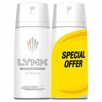 Centra  Lynx Africa Dry Anti-Perspirant Deodorant 2 Pack 150ml