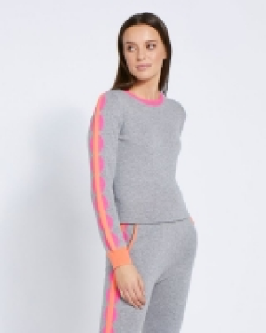 Dunnes Stores  Savida Scallop Trim Cashmere Blend Jumper