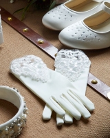 Dunnes Stores  Paul Costelloe Living Ivory Beaded Lace Glove
