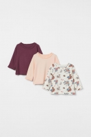 HM  3-pack frilled tops