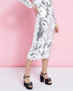 Savida Flower Sequin Co-Ord Skirt