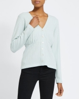 Dunnes Stores  Waffle Button Front Top