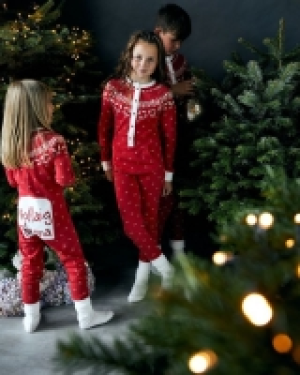 Leigh Tucker Willow Nollaig Family Christmas Kids Onesie (1-