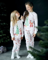 Dunnes Stores  Leigh Tucker Willow Cotton Rib Candy Christmas Pyjamas (1-14