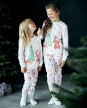 Leigh Tucker Willow Cotton Rib Candy Christmas Pyjamas (1-14