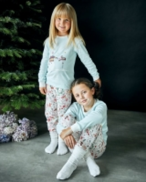 Dunnes Stores  Leigh Tucker Willow Cotton Rib Dancer Christmas Pyjamas (1-1