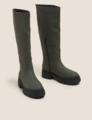 M&s Collection Chunky Cleated Knee High Boots