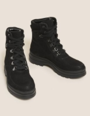 M&s Collection Suede Water Repellent Lace Up Ankle Boots