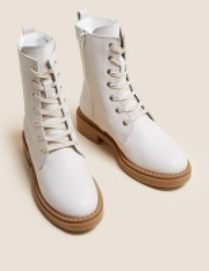 Per Una Leather Lace Up Ankle Boots