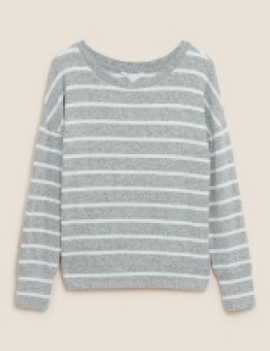 Marks and Spencer M&s Collection Cosy Knit Lounge Stripe Pyjama Top