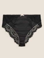 Marks and Spencer Boutique Satin & Lace High Waisted Brazilian Knickers