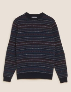 M&s Collection Pure Extra Fine Lambswool Fair Isle Jumper
