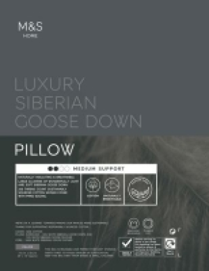 Marks and Spencer  Luxury Siberian Goose Down Medium Pillow