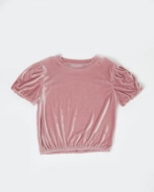 Velour Puff Sleeve Top (7-14 years)