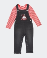 Dunnes Stores  Car Dungaree Set (0 months - 3 years)