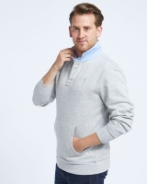 Paul Costelloe Living Grey Rugby Collar Sweat