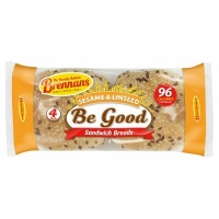 Centra  Brennans Sesame & Linseed Sandwich Breads 4 Pack 160g