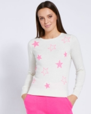 Dunnes Stores  Savida Cashmere Blend Sequin Star Jumper