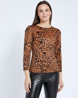 Dunnes Stores  Savida Leopard Print Button Top