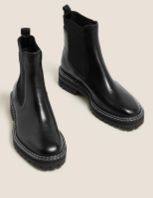 Marks and Spencer M&s Collection The Chunky Leather Chelsea Boots