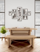 Marks and Spencer  Modern Oak Dining Table with Benches